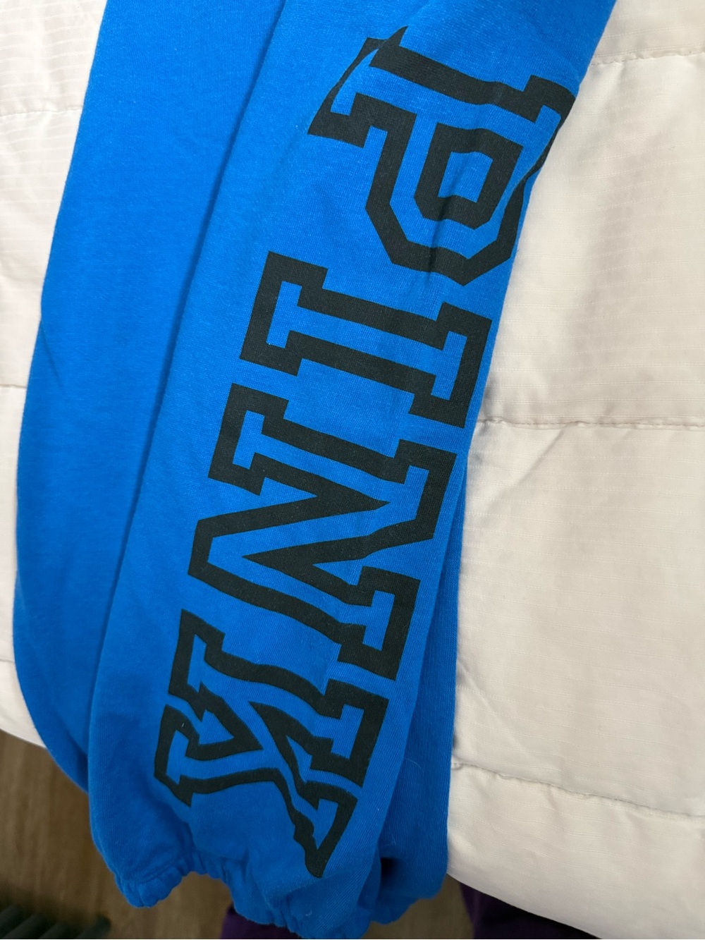 PINK Victoria's Secret Bright Blue Fleece Lounge Pants - Picture 2 of 3